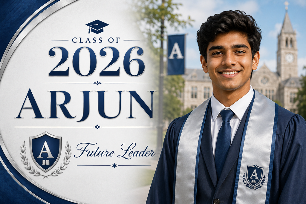 Custom Graduation Banner –  Horizontal - Signature Section