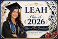 Custom Graduation Banner –  Horizontal - 13 oz Scrim