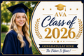 Custom Graduation Banner –  Horizontal - 13 oz Scrim