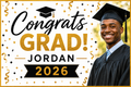 Custom Graduation Banner –  Horizontal - 13 oz Scrim