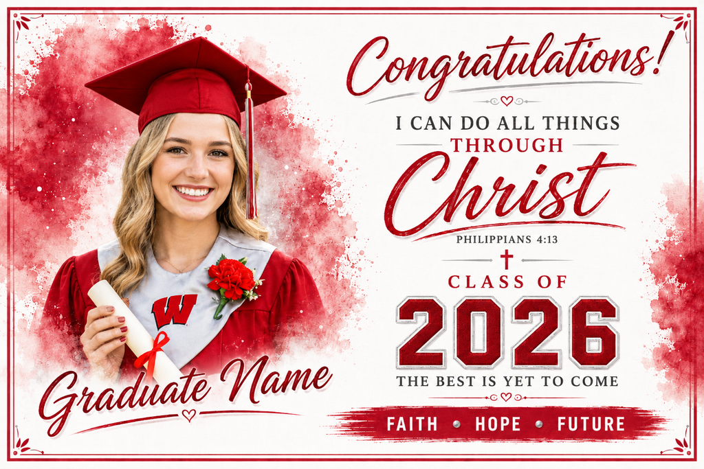 Custom Graduation Banner –  Horizontal - Signature Section (Copy)